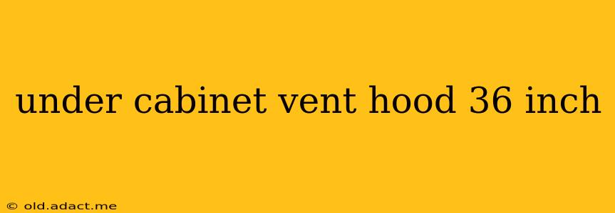 under cabinet vent hood 36 inch