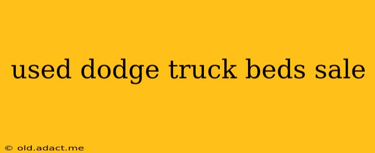 used dodge truck beds sale