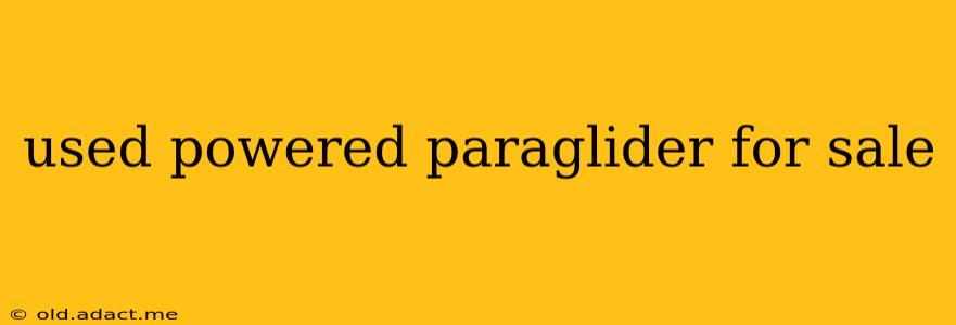 used powered paraglider for sale