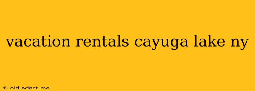 vacation rentals cayuga lake ny
