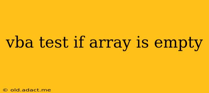 vba test if array is empty