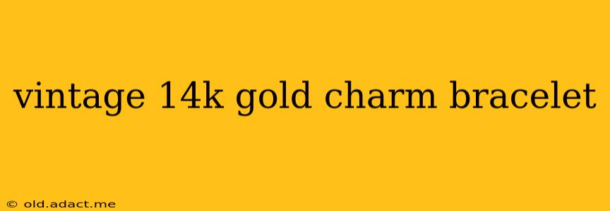vintage 14k gold charm bracelet