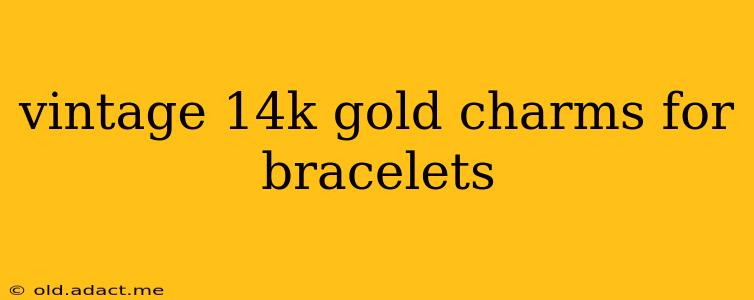 vintage 14k gold charms for bracelets