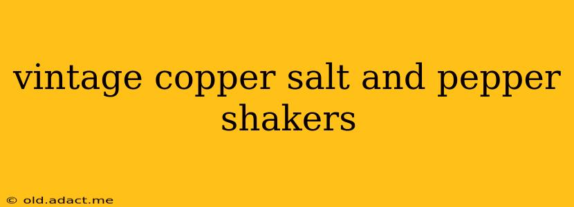 vintage copper salt and pepper shakers