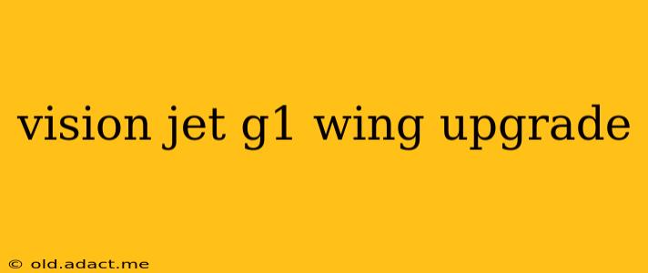 vision jet g1 wing upgrade