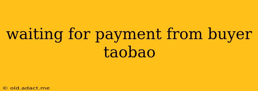 waiting for payment from buyer taobao