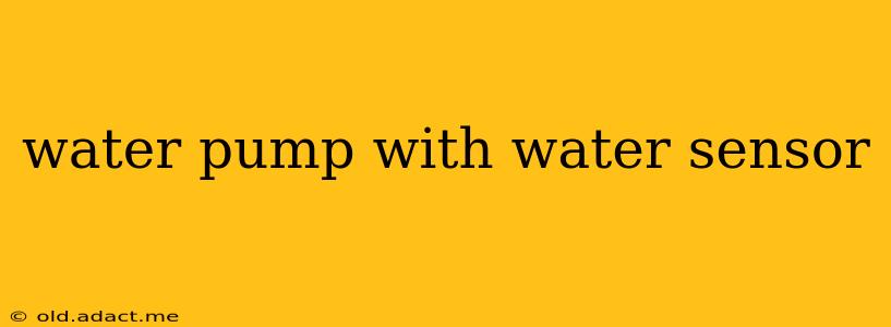 water pump with water sensor