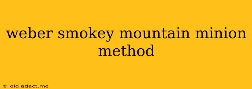weber smokey mountain minion method