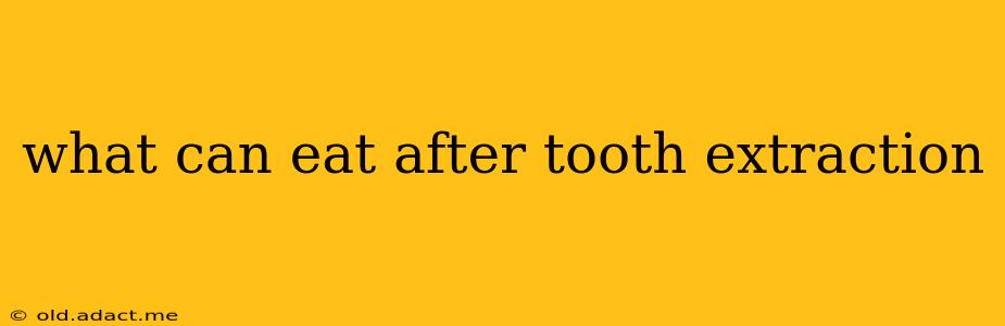 what can eat after tooth extraction
