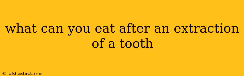 what can you eat after an extraction of a tooth