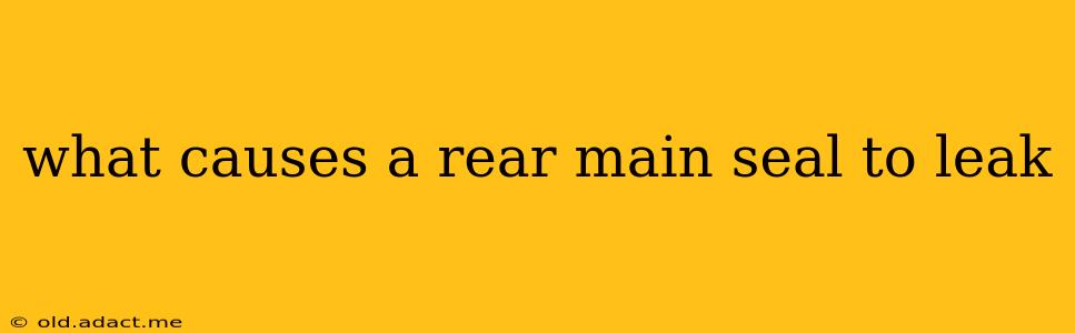 what causes a rear main seal to leak