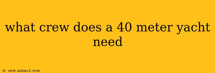 what crew does a 40 meter yacht need