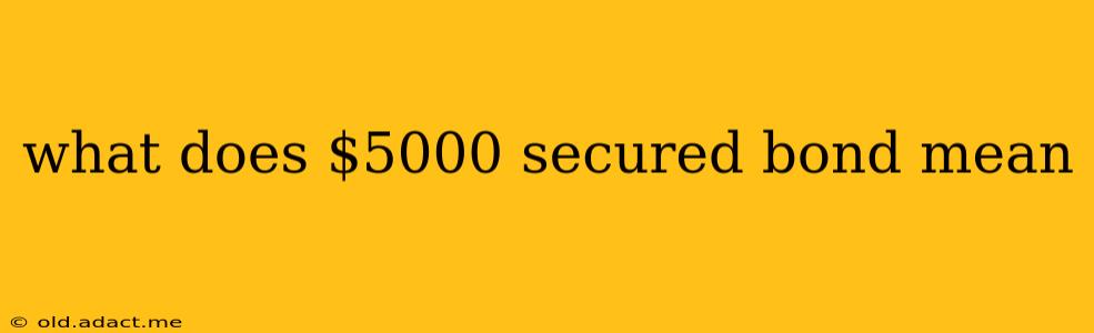what does $5000 secured bond mean