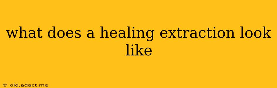 what does a healing extraction look like
