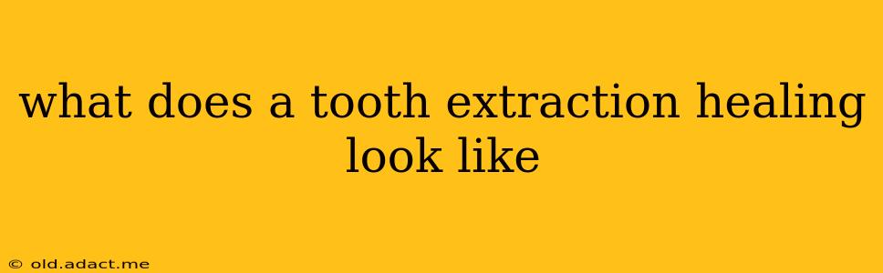 what does a tooth extraction healing look like