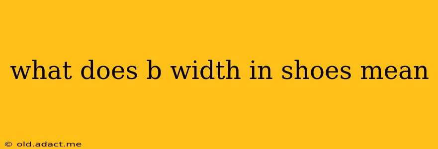 what does b width in shoes mean