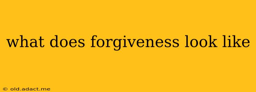 what does forgiveness look like