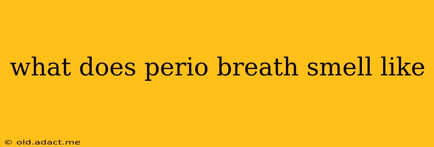 what does perio breath smell like