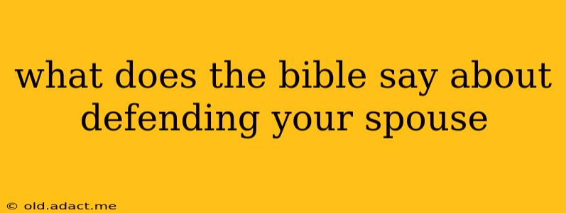 what does the bible say about defending your spouse
