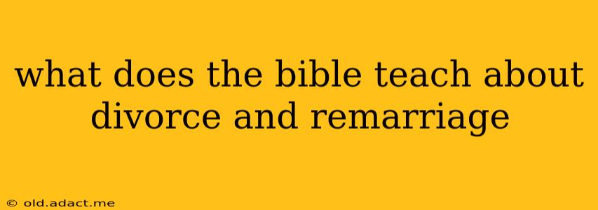 what does the bible teach about divorce and remarriage