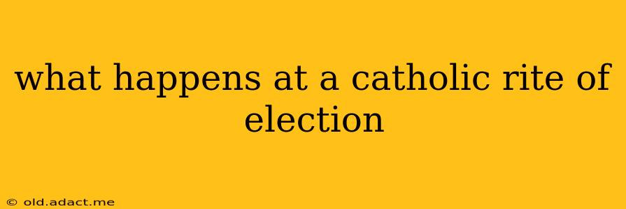what happens at a catholic rite of election