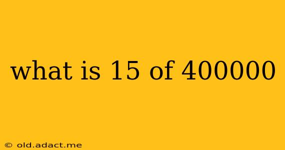what is 15 of 400000