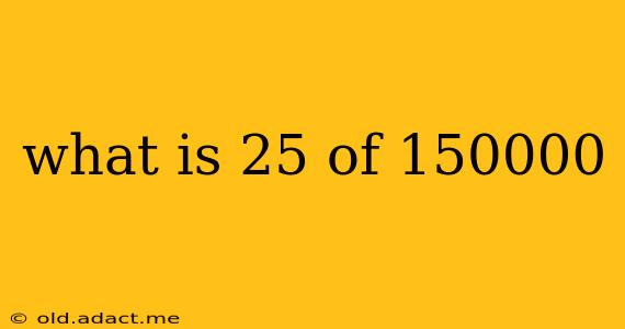what is 25 of 150000