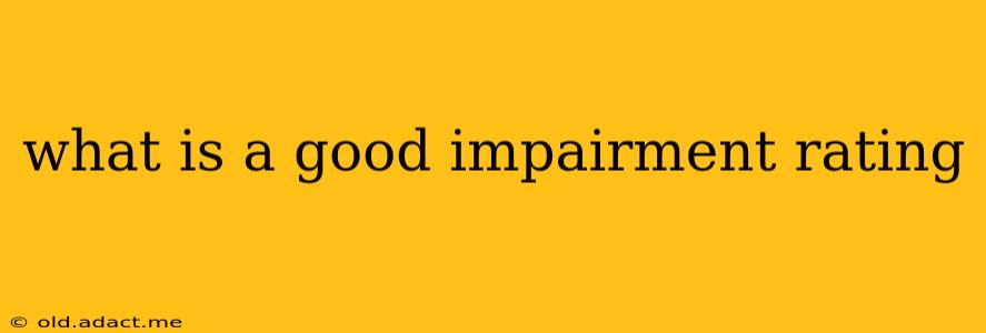 what is a good impairment rating