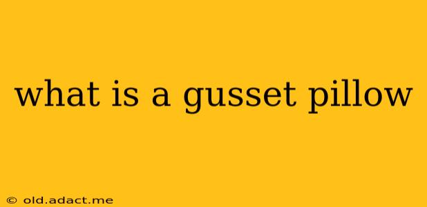 what is a gusset pillow