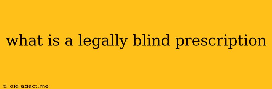 what is a legally blind prescription