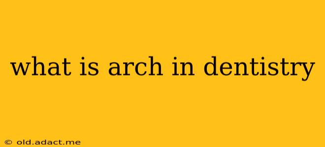 what is arch in dentistry