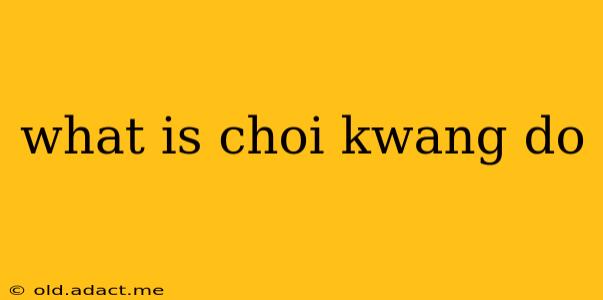 what is choi kwang do