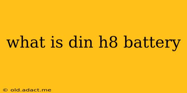 what is din h8 battery