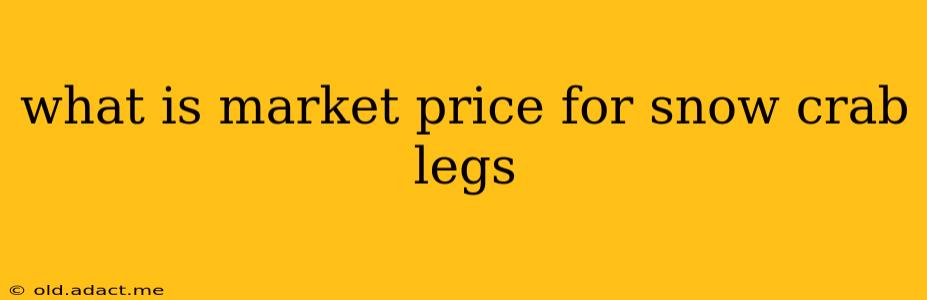 what is market price for snow crab legs