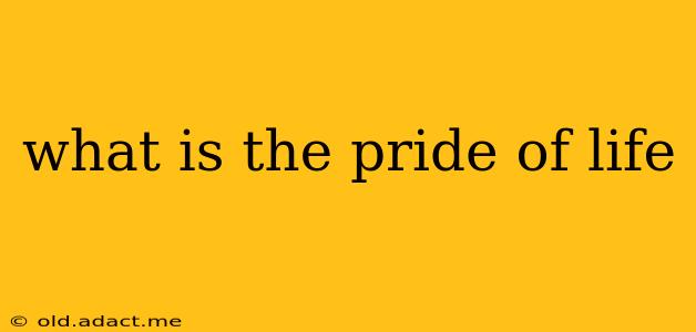 what is the pride of life