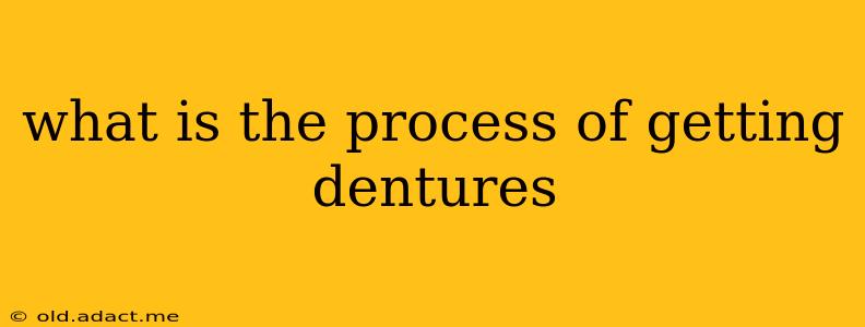 what is the process of getting dentures
