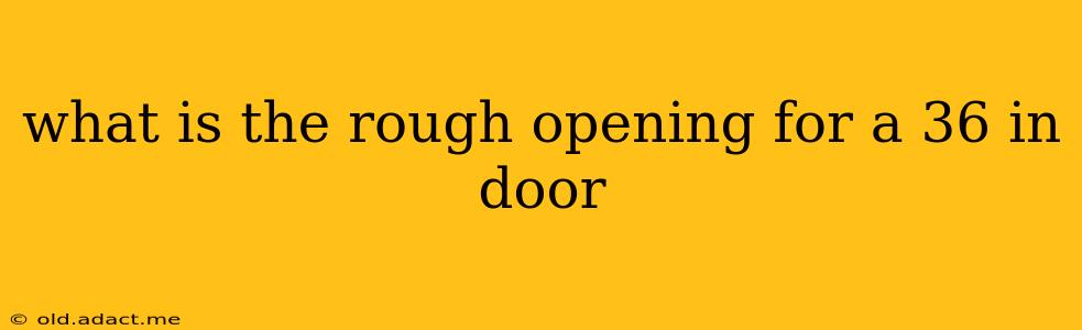 what is the rough opening for a 36 in door