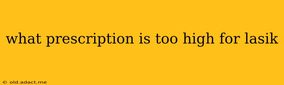 what prescription is too high for lasik