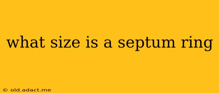 what size is a septum ring