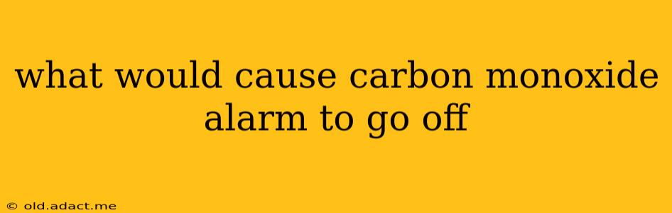 what would cause carbon monoxide alarm to go off