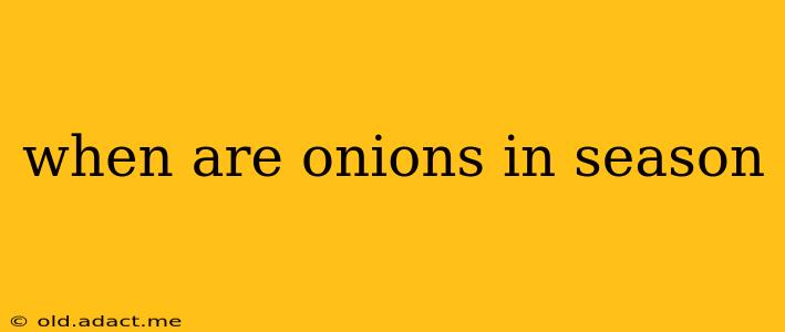 when are onions in season