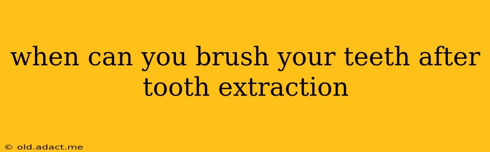 when can you brush your teeth after tooth extraction