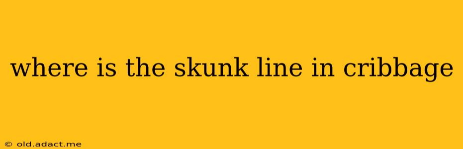 where is the skunk line in cribbage