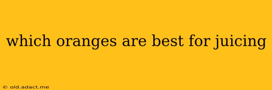 which oranges are best for juicing