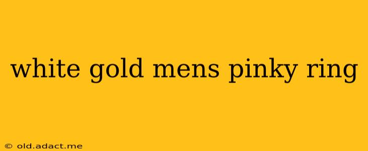 white gold mens pinky ring