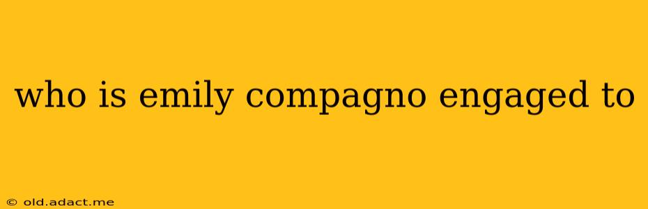 who is emily compagno engaged to who is emily compagno engaged to