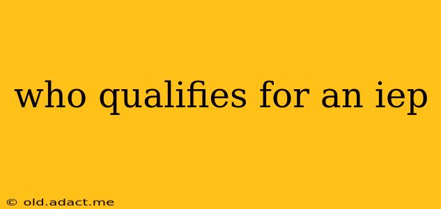 who qualifies for an iep