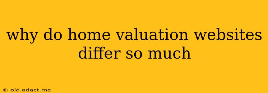 why do home valuation websites differ so much