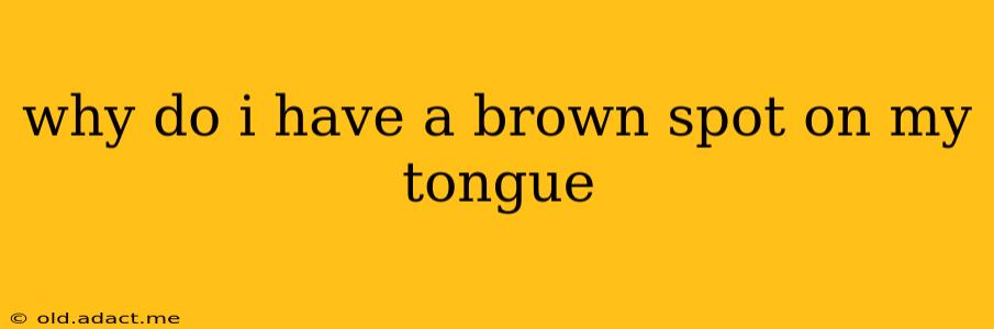 why do i have a brown spot on my tongue