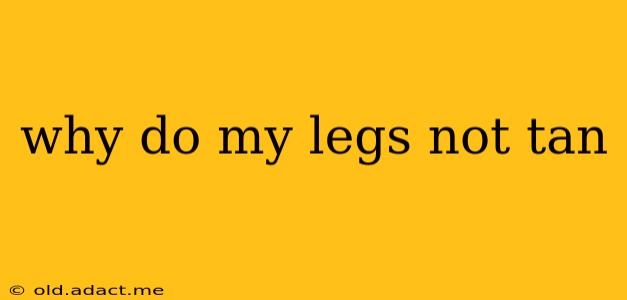 why do my legs not tan